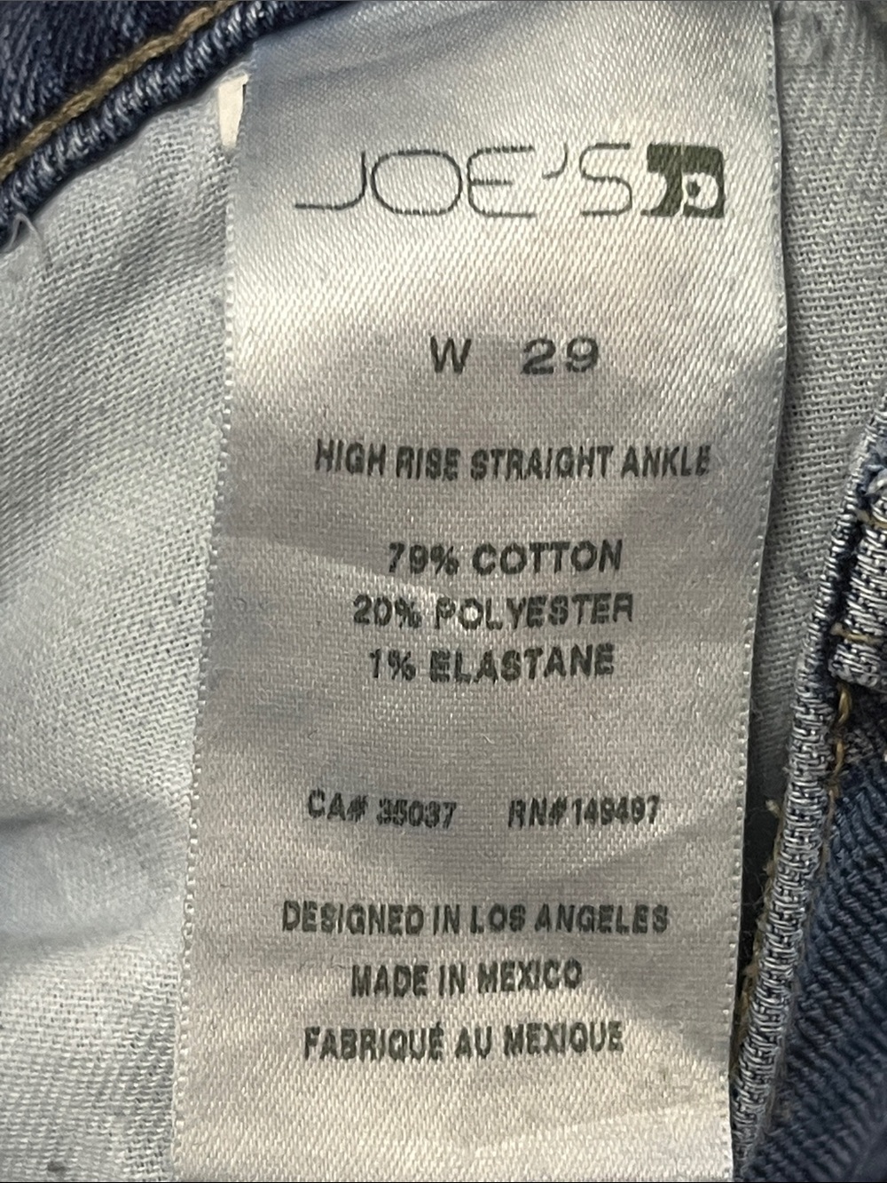 Joe’s Jeans High Rise Straight Ankle Jeans in Calabasas Wash (Size 29). - Picture 7 of 12